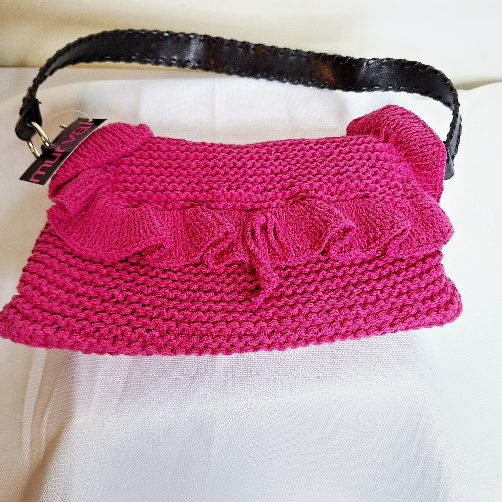 NWT Murval Paris brand " The Pearl One Knit Two" bohemian core bag. - Picture 1 of 11